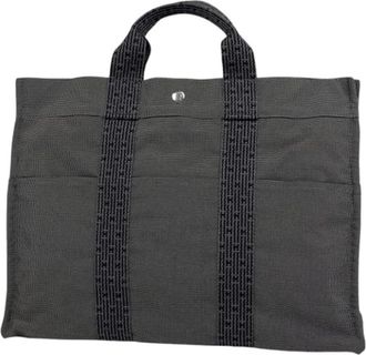 Herm&egrave;s Pre-owned Tote bag - Dames - Vintage Shopper - Grijs - ONE Size - Nylon - Vintage
