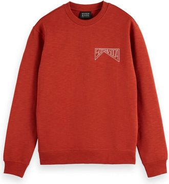 Scotch & Soda Heren, Sweatshirts & Hoodies, Rood, Maat: M Katoen