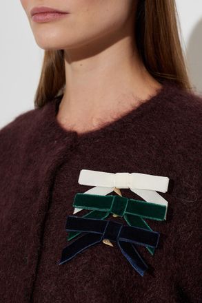 Forte_Forte Forte_forte Set Of Three Velvet Pins, Womens, Multicolour
