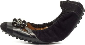 Tod's Ballerinas met vlakken en kralen - Zwart