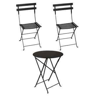 Fermob Bistro Klapptisch + 2 Klappst&uuml;hle, lakritze