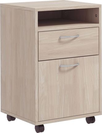 HOMCOM Cajonera de escritorio 40x35x60 cm roble