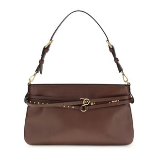 Pinko Borsa a spalla in pelle - Dames - Schoudertassen - Bruin - ONE Size - Leer - Tassen