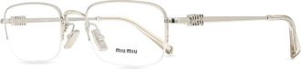 Miu Miu Demo Rectangular Ladies Eyeglasses MU 52WV 1BC1O1 53