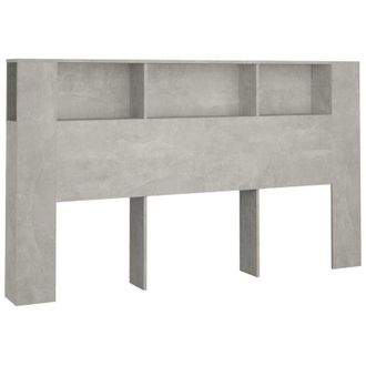 vidaXL Mueble Cabecero Gris Hormig&oacute;n 180x18,5x104,5 Cm Vidaxl