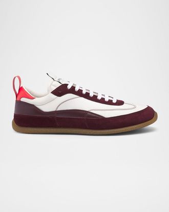 Alexander McQueen Men & apos;s EC1 Suede and Nylon Low-Top Trainers