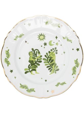 BITOSSI HOME Floral Flat printed plate - unisex - Porcelain - One Size - White