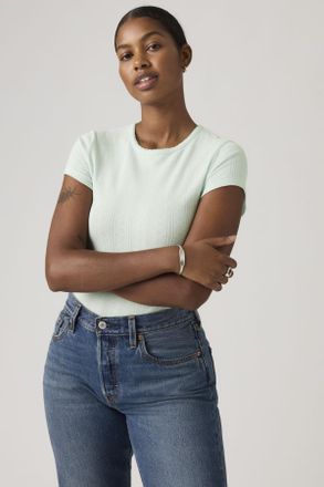 Levi's Dry Goods Tee - Donna - XS - Blu / Pale Blue Pointelle