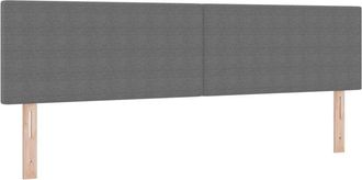 vidaXL Headboard Height Adjustable Manual Light grey 180 cm Rib fabric vidaXL