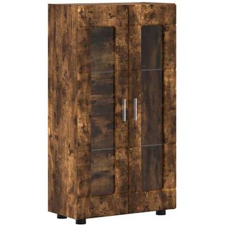 vidaXL Aparador Roble Ahumado 55,5 X 29 X 103 Cm Madera De Ingenier&iacute;a Vidaxl