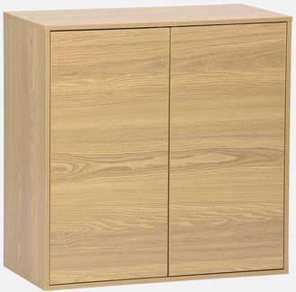 Sweeek Sweeek - Módulo de almacenamiento con 2 puertas, 70cm, Kompo, Roble, 70x35x70 cm