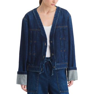 TWP Dusty Denim Jacket in Dark Wash at Nordstrom Rack, Size Medium