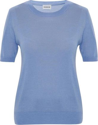 P.A.R.O.S.H. Blauwe Ronde Hals Trui - Dames - Ronde hals truien - Blauw - L - Wol - Truien & Vesten