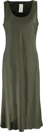 Marina Rinaldi Green Satin Midi Dress Size M