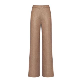 Twentyfourhaitch Imarya Broek - Dames - Broeken - Beige - Maat: XL