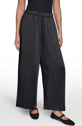DKNY Wide Leg Pants in Black at Nordstrom, Size Large