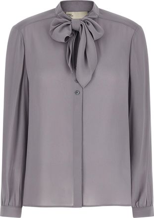 Tory Burch Georgette Bow Camicie Grigio-Donna