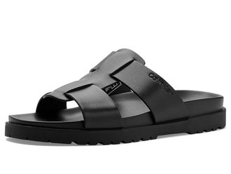 Calvin Klein Rolinde Mens Sandals Black : 12 M, Faux Leather