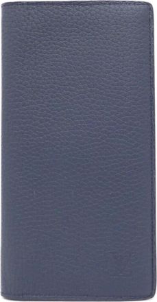 Louis Vuitton Navy Leather Long Wallet (Bi-Fold) (Pre-Owned)