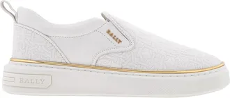 Bally Mardy Monogram Quilted Leather Sneakers, Brand Size 37 ( US Size 6.5 )
