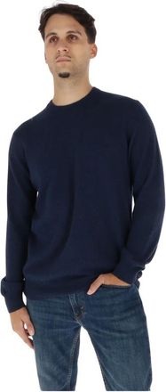 Timberland Heren Gebreide Kleding - Heren - Ronde hals truien - Blauw - XL - Wol - Truien & Vesten