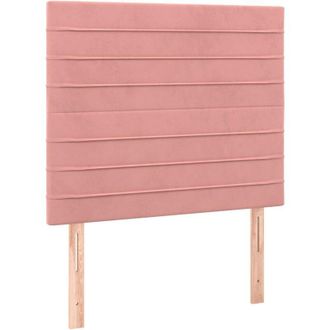 vidaXL Cabecero Con Luces Led Terciopelo Rosa 80x5x118/128 Cm Vidaxl