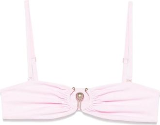 CHRISTOPHER ESBER Top bikini con ruches - Rosa