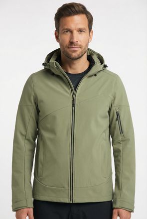 Icepeak Softshelljacke ICEPEAK BARMSTEDT, Herren, Gr. 46, light gr&uuml;n, Obermaterial: 100% Polyester, Jacken Softshelljacke