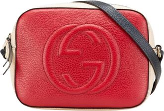 Gucci Pre-owned Small Tricolor Leather Soho Disco Crossbody Bag - - Pre-owned - Donna - Rosso - ONE SIZE