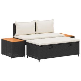 vidaXL Conjunto De Sof&aacute;s De Exterior 4 -seater 4 Pcs 55 X 30 X 39 Cm Vidaxl