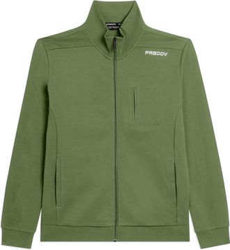 Freddy Felpa full zip con taschino e collo alto