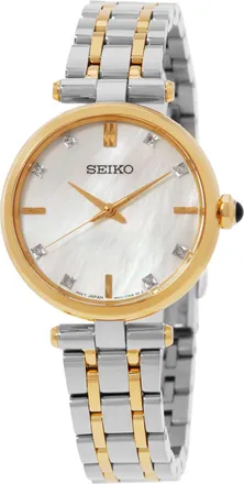 Seiko Quartz Diamond Mother of Pearl Dial Ladies Watch HGH007P1
