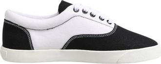 Dolce & Gabbana Black Cotton Canvas Lace Up Men Sneakers Mens Shoes