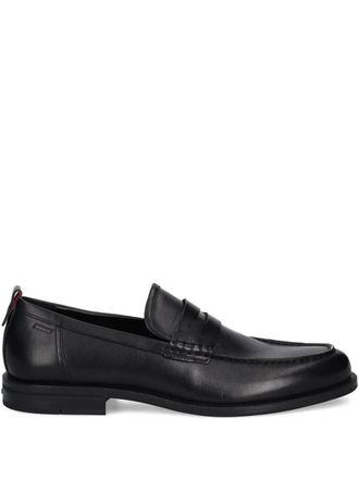 HUGO BOSS band-detail loafers - Black