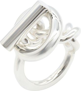 Herm&egrave;s Silver Silver 925 Band Ring (Pre-Owned)