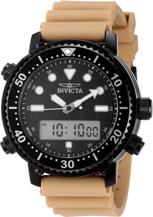 Invicta Mens Pro Diver 46.5mm Beige Quartz Watch