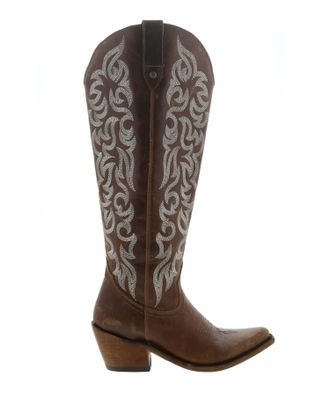 Liberty Black Womens Wide Calf Suede Boot In Chocolate