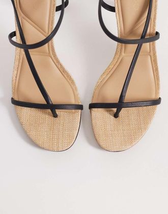 Aldo Aldo - Nallia - Sandali con tacco e fascette neri-Nero