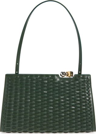 Jacquemus La Pochette Salon Leather Handbag in Dark Khaki 580 at Nordstrom