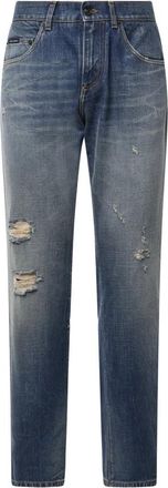 Dolce & Gabbana Straight Jeans - Heren - Regular Fit Jeans - Blauw - 2XL - Jeans