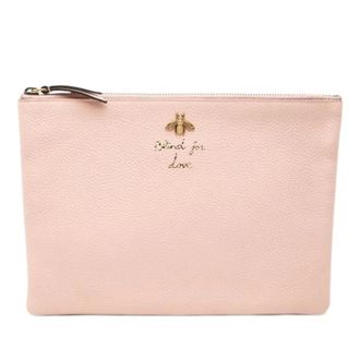 Gucci Pre-owned Clutches, female, Pink, Size: ONE SIZE Pre-owned Leather Clutch