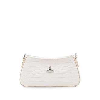 Vivienne Westwood Orb Plaque Shoulder Bag - female - Vivienne Westwood - Shoulder Bags - Beige - ONE SIZE - Bags