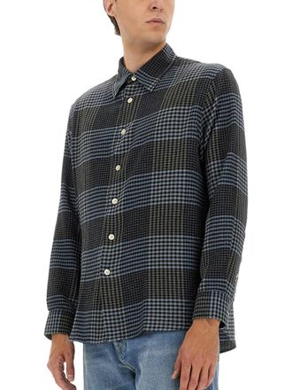 Sunflower Cashmere-Cotton Blend Shirt - Blue