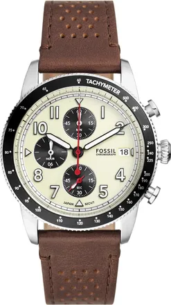 Fossil Mens Sport Tourer Cream Dial Watch