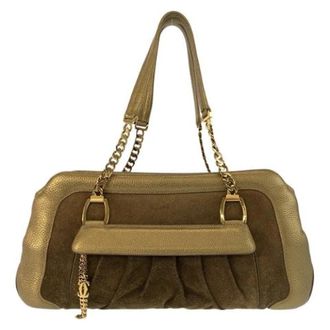 Cartier Pre-owned La Dona Gold Brown Suede Leather Shoulder Bag - Dames - Vintage Schoudertas - Bruin - ONE Size - Leer - Vintage