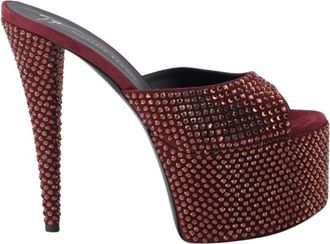 Giuseppe Zanotti Dames, Schoenen, Rood, Maat: 37 1/2 EU Leer