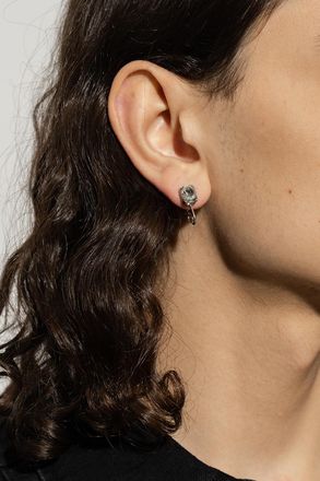 Dsquared2 Embellished Earrings, Mens, Silver