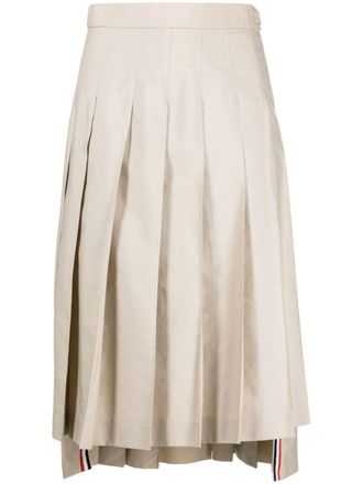 Thom Browne Midi-plooirok - Beige