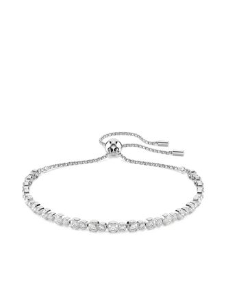 Swarovski Matrix Tennis bracelet - women - Rhodium Plated Metal/Zirconia/Crystal - M - Silver