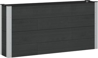 vidaXL Arriate Elevado Negro 150 X 30 X 72 Cm Wpc Y Aluminio Vidaxl